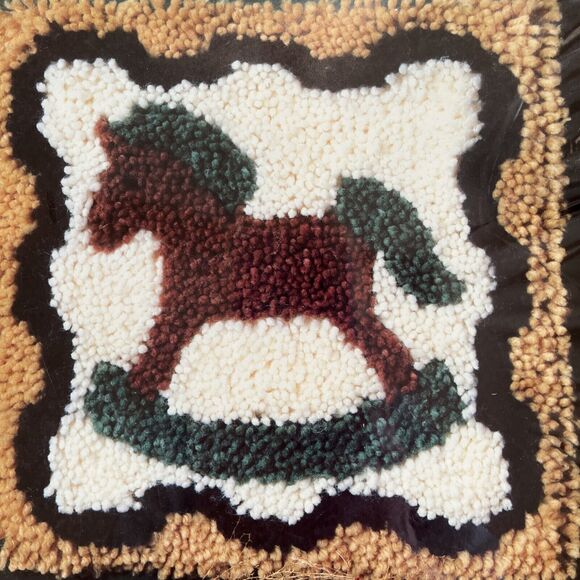 McNeill Latch Hook Kit Beginner Rocking Horse 7211 Age 8 Up 12x12 In Craft - Picture 3 of 10